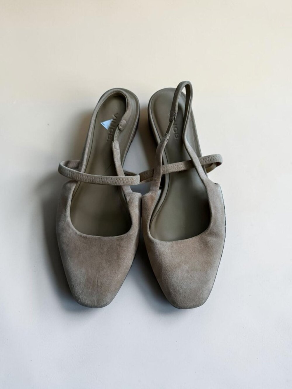 VINCE Beige Suede Slingback Flats Size 6.5